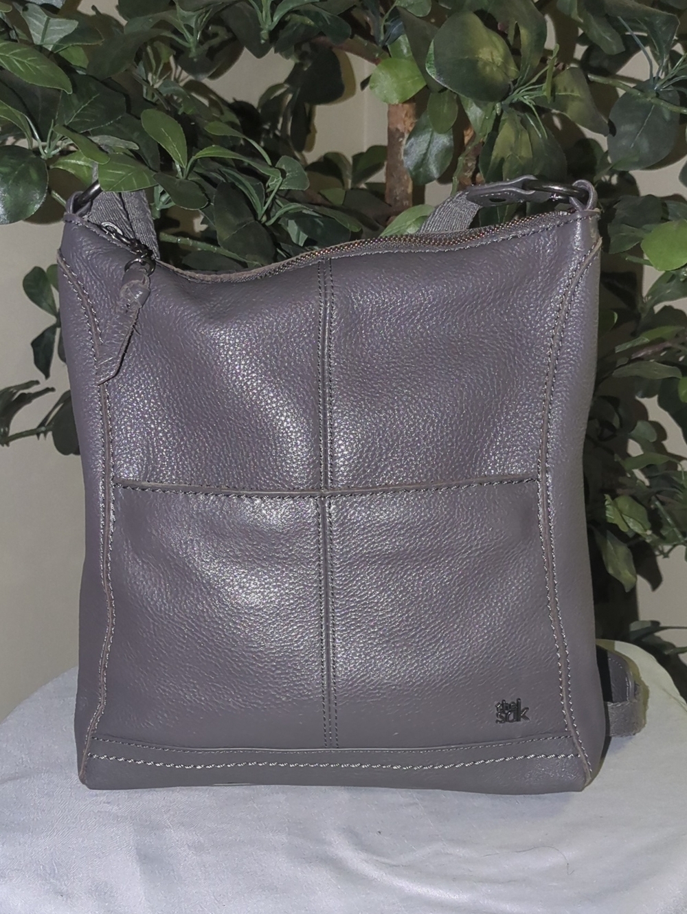 The Sak Willow Crossbody Bag - Gray Leather